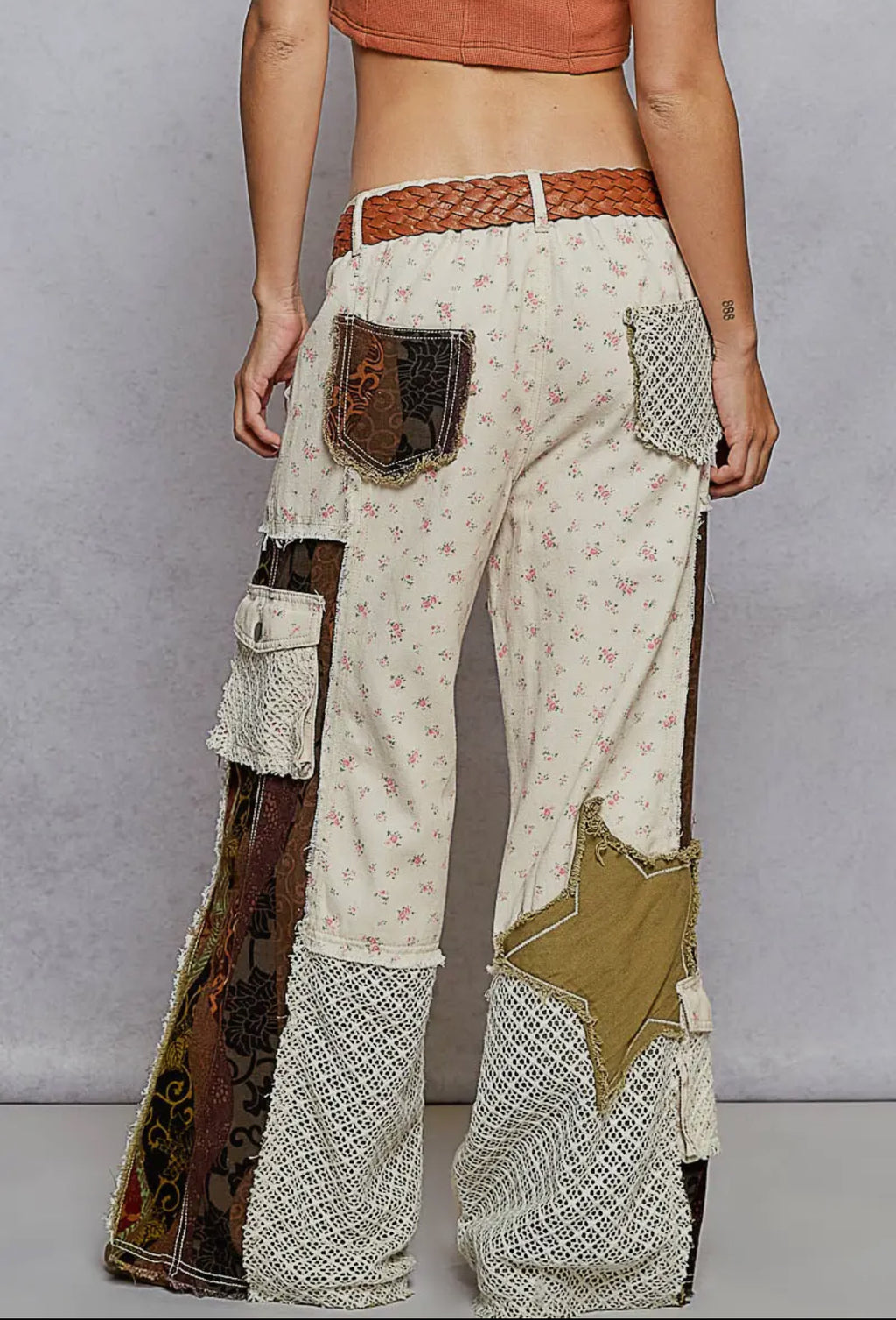 Priya Patchwork Twill Pant