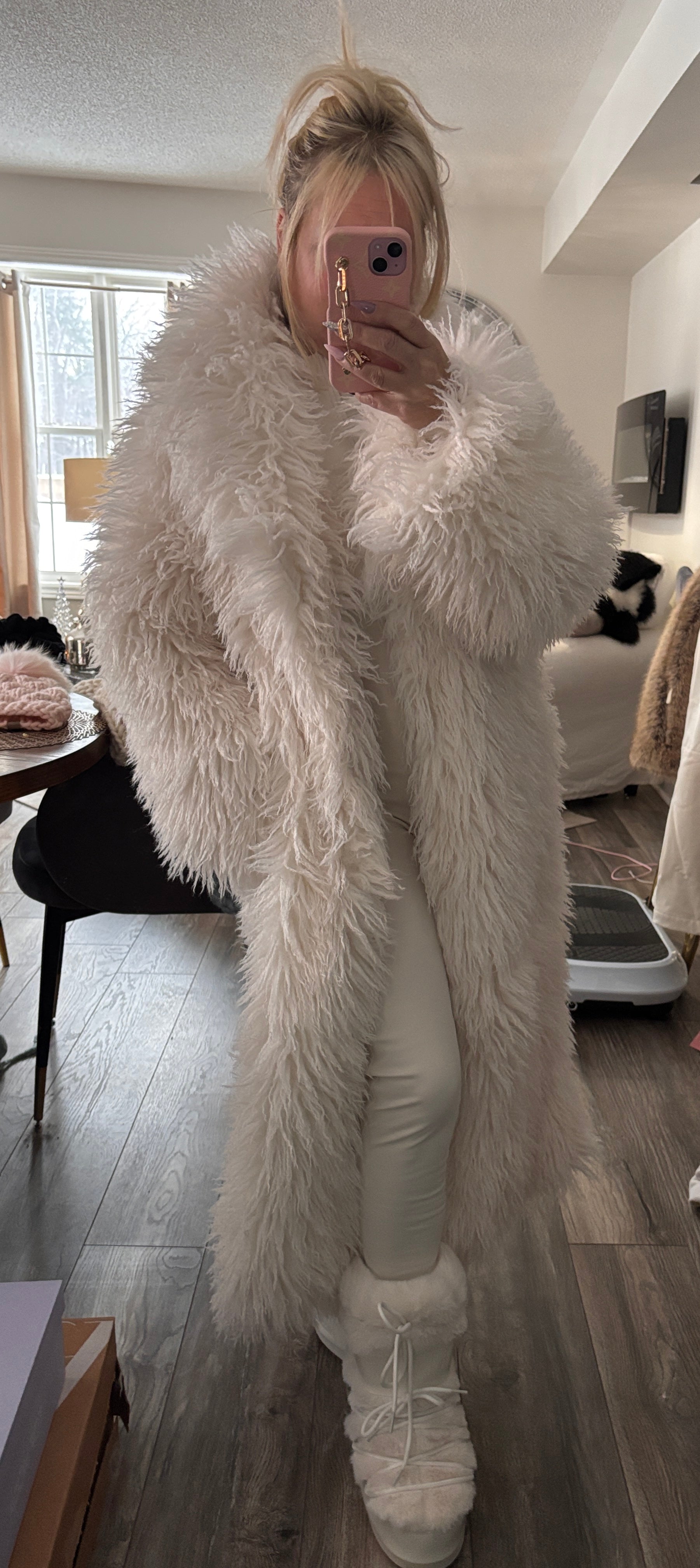 Vail Faux Mongolian Maxi Coat