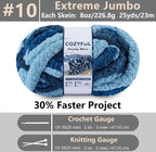 Chunky Chenille Yarn #10 - Navy Multi