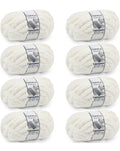 Chunky Chenille Yarn #10 - Beige White