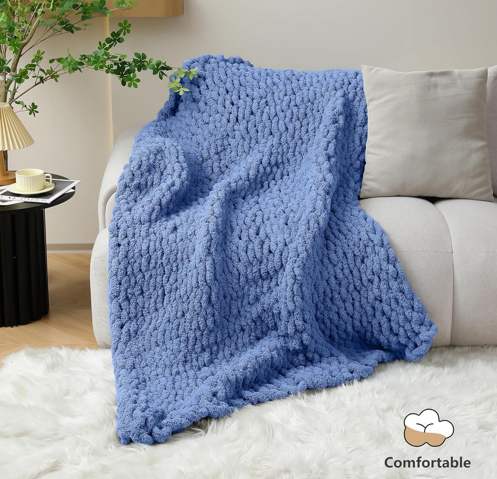 Chunky Chenille Yarn #10 - Country Blue