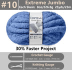 Chunky Chenille Yarn #10 - Country Blue