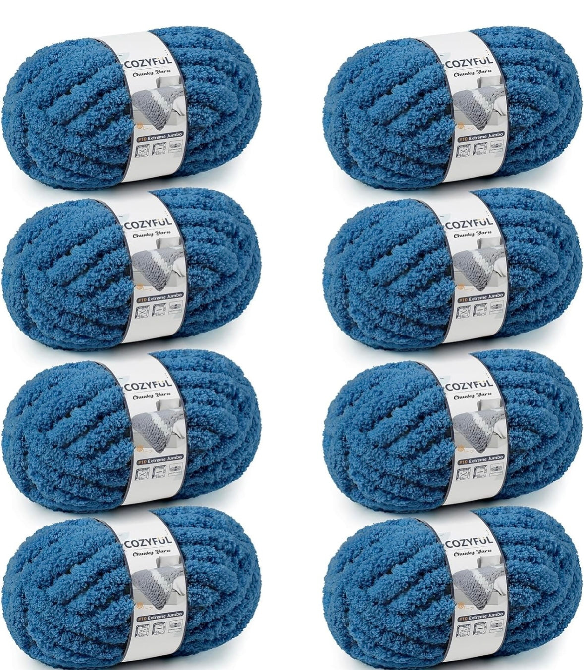 Chunky Chenille Yarn #10 - Indigo