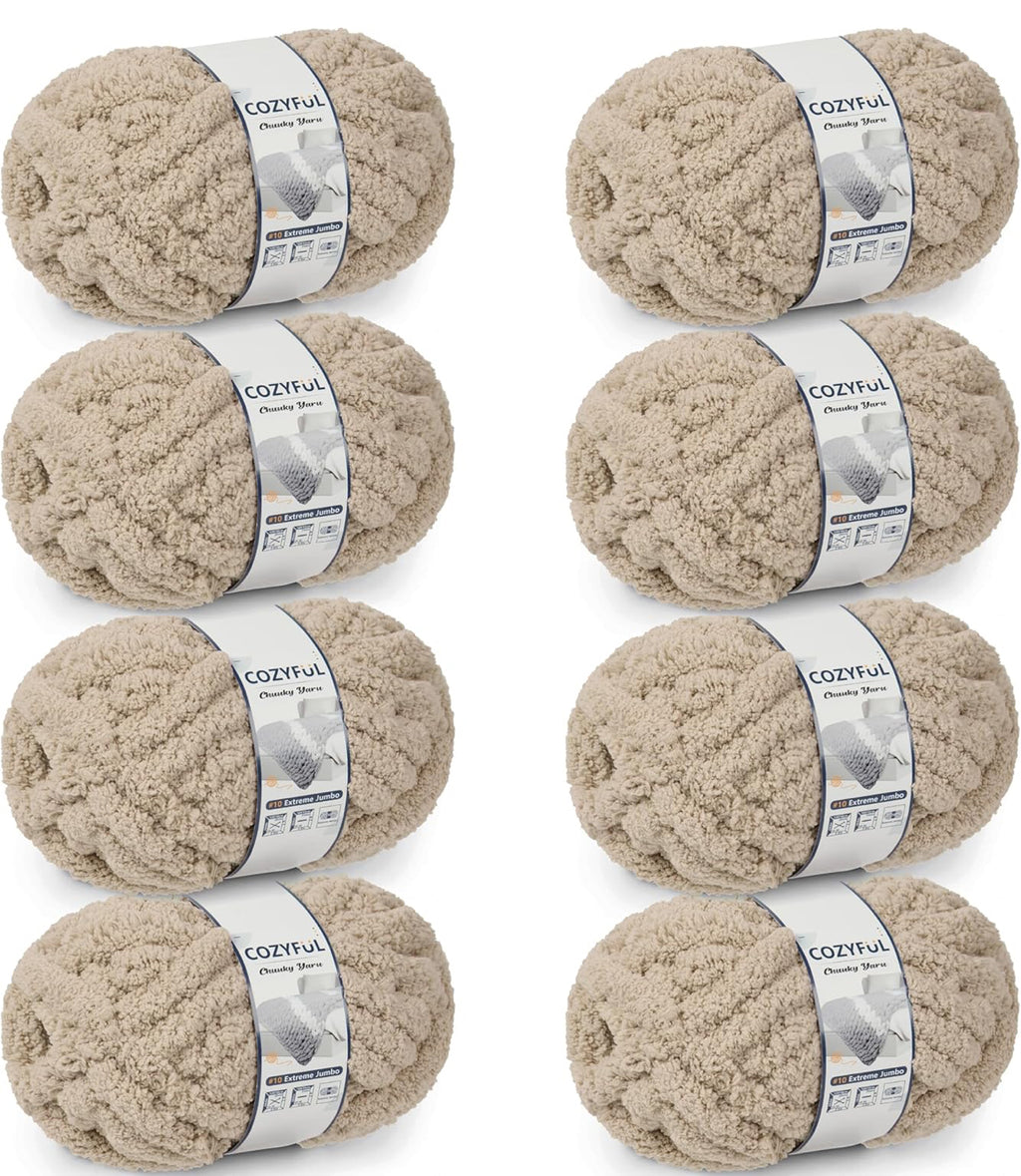 Chunky Chenille Yarn #10 - Khaki