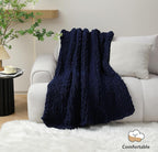 Chunky Chenille Yarn #10 - Navy Blue
