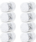 Chunky Chenille Yarn #10 - Pure White