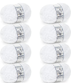 Chunky Chenille Yarn #10 - Pure White