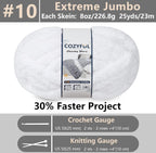 Chunky Chenille Yarn #10 - Pure White