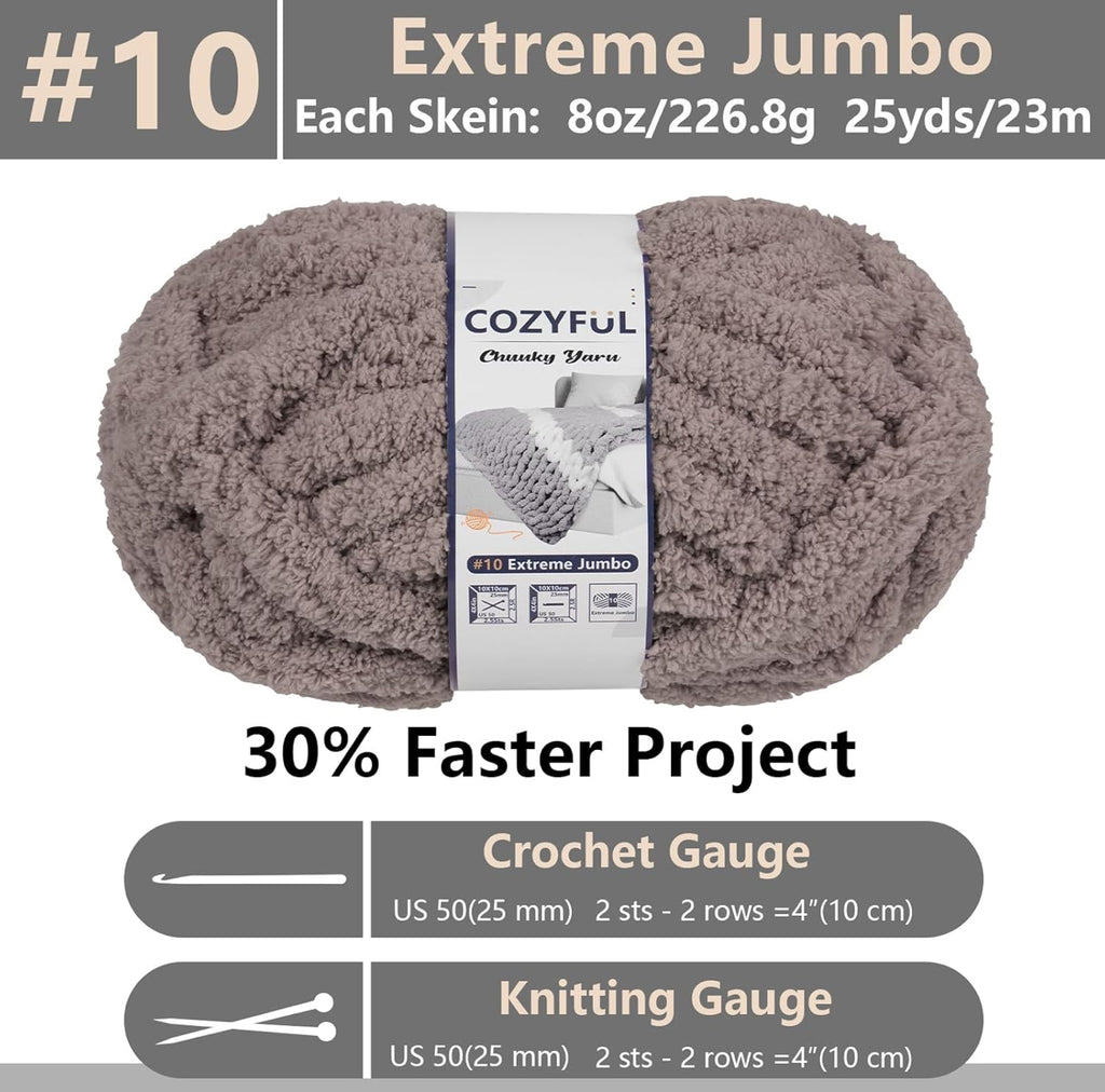 Chunky Chenille Yarn #10 - Sand