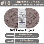 Chunky Chenille Yarn #10 - Sand