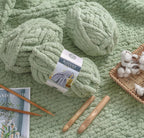 Chunky Chenille Yarn -Sage Green