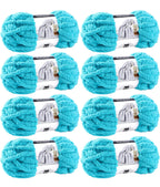 Chunky Chenille Yarn - Lake Blue