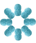 Chunky Chenille Yarn - Aqua Blue