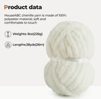 Chunky Chenille Yarn - Grey