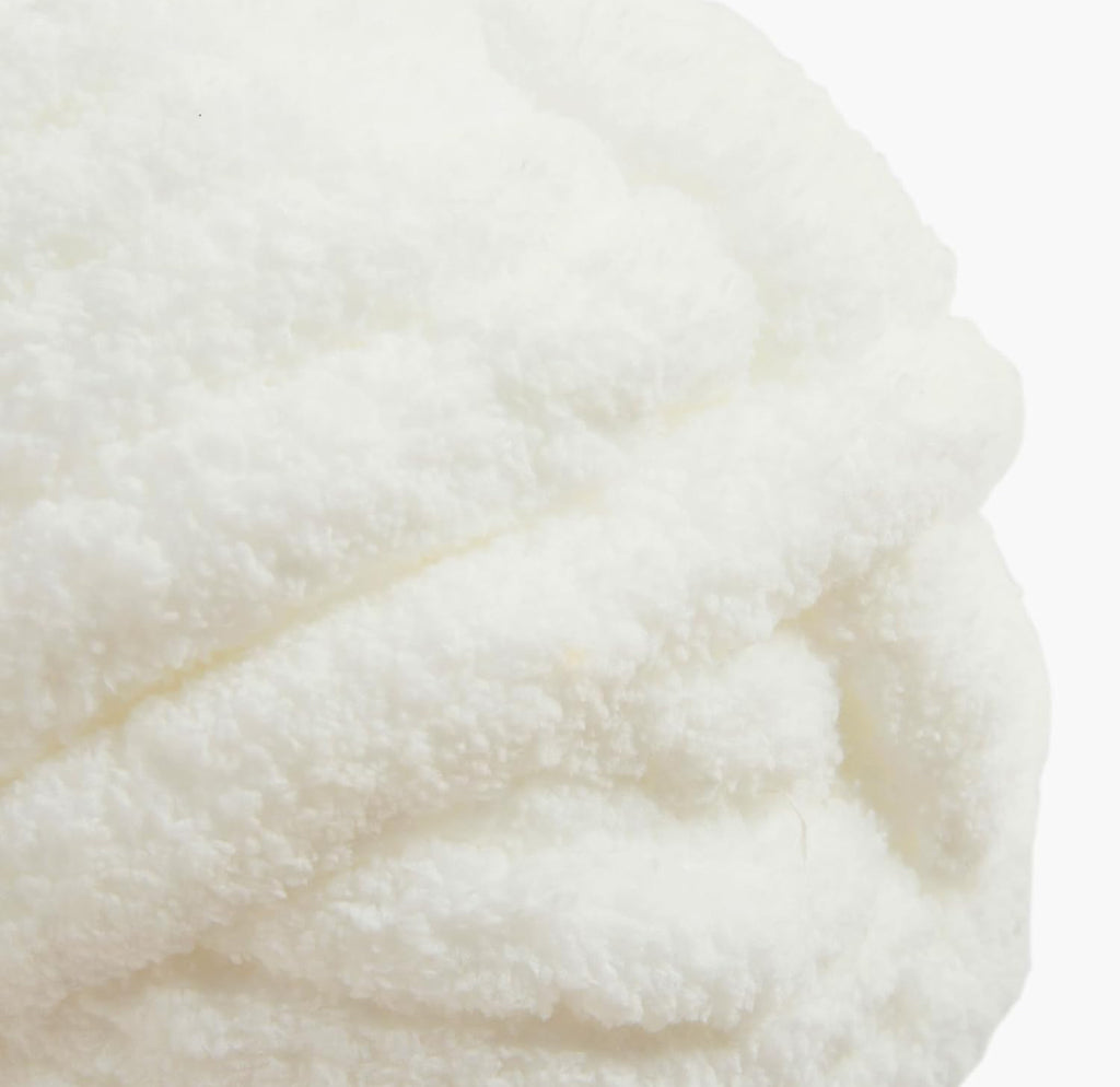 Chunky Chenille Yarn - Cream