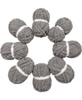 Chunky Chenille Yarn - Grey