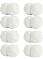 Chunky Chenille Yarn - White